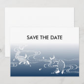 Japanischer Koi(Karpfen)-Teich Save The Date (Vorne/Hinten)