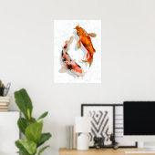 Japanischer Koi Pond Poster (Heimbüro)