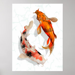 Japanischer Koi Pond Poster