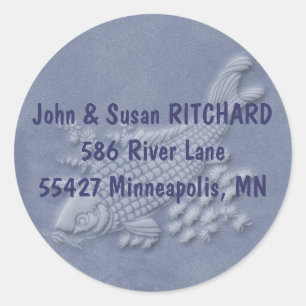 Japanischer Koi Runder Aufkleber