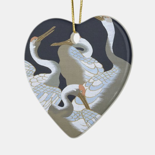 JAPANISCHER KRAN KERAMIKORNAMENT (Links)