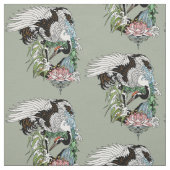 Japanischer Kranich im Garten Stoff (Muster)