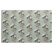Japanischer Kranich im Garten Stoff (Fat Quarter (45,7 x 55,9 cm))