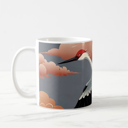 Japanischer Kranich Kaffeetasse (Links)