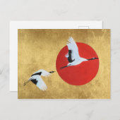 Japanischer Kranich Postkarte (Vorne/Hinten)