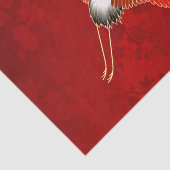 Japanischer Kranich Red Cherry Blossom Seidenpapier (Ausschnitt)