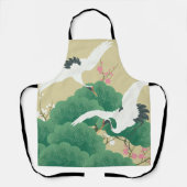 Japanischer Kranich und Kiefernbaum Schürze (Vorderseite)