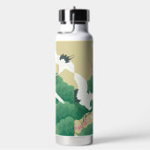 Japanischer Kranich und Kiefernbaum Trinkflasche (rechts)