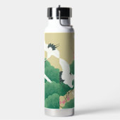 Japanischer Kranich und Kiefernbaum Trinkflasche (Links)