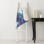 Japanischer Kranich: Verziertes Vogelmuster. Sherpadecke (Beispiel)