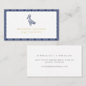 Japanischer Kranschlag Muster Marine Blau Visitenkarte (Vorne/Hinten)