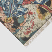 JAPANISCHER KRIEGER, DER EINEN MONSTROUS CAT-Ukiyo Seidenpapier (Detail)