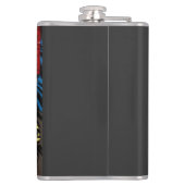 Japanischer Krieger kämpft gegen Riesenschlange Flachmann (Rückseite)