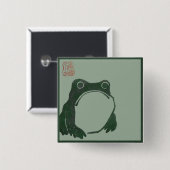Japanischer Kunst ukiyo Frosch Button (Vorne & Hinten)