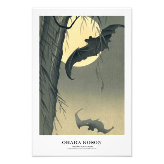 Japanischer Kunstdruck – Ohara Koson – Fledermäuse Fotodruck