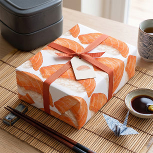 Japanischer Lachs Sushi Nigiri Foodie Geschenkpapier