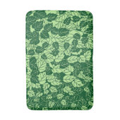Japanischer Leaf Print, Emerald und Lime Green Badematte (Vorderseite Vertikal)