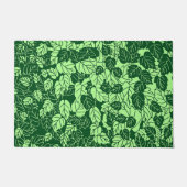 Japanischer Leaf Print, Emerald und Lime Green Fußmatte (Vorderseite)