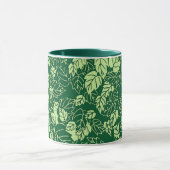 Japanischer Leaf Print, Emerald und Lime Green Tasse (Zentrum)