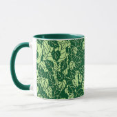 Japanischer Leaf Print, Emerald und Lime Green Tasse (Links)