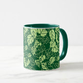 Japanischer Leaf Print, Emerald und Lime Green Tasse (VorderseiteRechts)