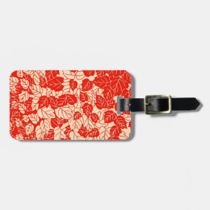 Japanischer Leaf Print, Mandarin Orange Gepäckanhä Gepäckanhänger