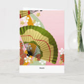 Japanischer Lüfter 3 grün Karte (Rückseite)