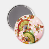japanischer Lüfter 3 Magnet (Vorderseite/Rückseite)