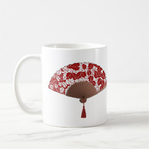 Japanischer Lüfter, japanischer Lüfter in Leaf Pri Kaffeetasse