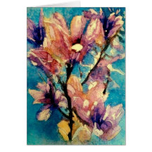 Japanischer Magnolien-Aquarellbatik