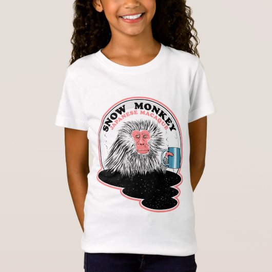 Japanischer Makaque Snow Monkey T-Shirt (Vorderseite)