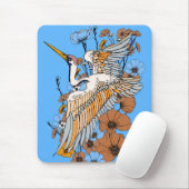 Japanischer Manga-Kranvogel Mousepad (Mit Mouse)
