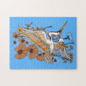 Japanischer Manga-Kranvogel Puzzle (Horizontal)
