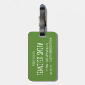 Japanischer Matcha Green Tea Latte Teacup Feinschm Gepäckanhänger (Rückseite vertikal)