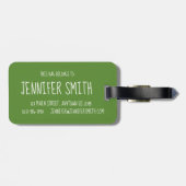 Japanischer Matcha Green Tea Latte Teacup Feinschm Gepäckanhänger (Rückseite horizontal)