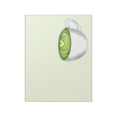 Japanischer Matcha Green Tea Latte Teacup Feinschm Notizblock (Rotiert)