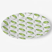 Japanischer Matcha Green Tea Latte Teacup Feinschm Pappteller (Schrägansicht)