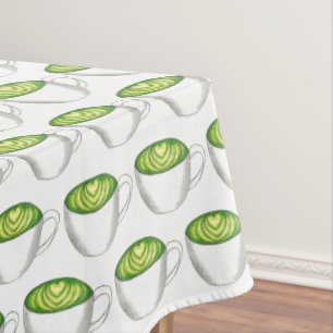 Japanischer Matcha Green Tea Latte Teacup Feinschm Tischdecke
