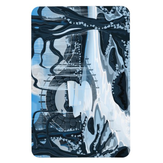 Japanischer Mediationsgarten Magnet (Vertikal)