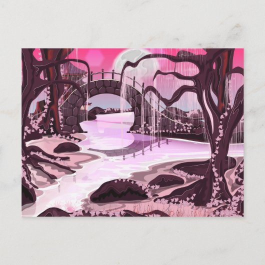 Japanischer Mediationsgarten Postkarte (Vorderseite)