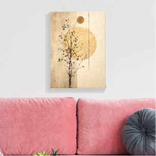Japanischer Minimalistischer Abstrakter Zen-Natur- Leinwanddruck