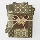 Japanischer Mix Patchwork Noir Geschenkpapier Set (Beispiel)