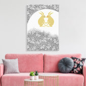 Japanischer Mond und Kaninchen Leinwanddruck (Insitu (Wohnzimmer))