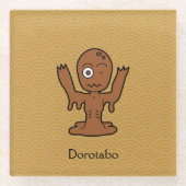 Japanischer Mud Zombie Dorotabo: Cartoon Yokai Glasuntersetzer (Vorderseite)