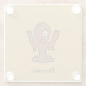 Japanischer Mud Zombie Dorotabo: Cartoon Yokai Glasuntersetzer (Rückseite)