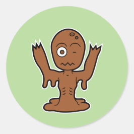 Japanischer Mud Zombie Dorotabo Runder Aufkleber