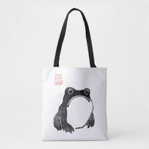 Japanischer mürrischer Frosch Kröte unbeeindruckte Tasche