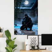 Japanischer Ninja-Krieger Poster (Heimbüro)