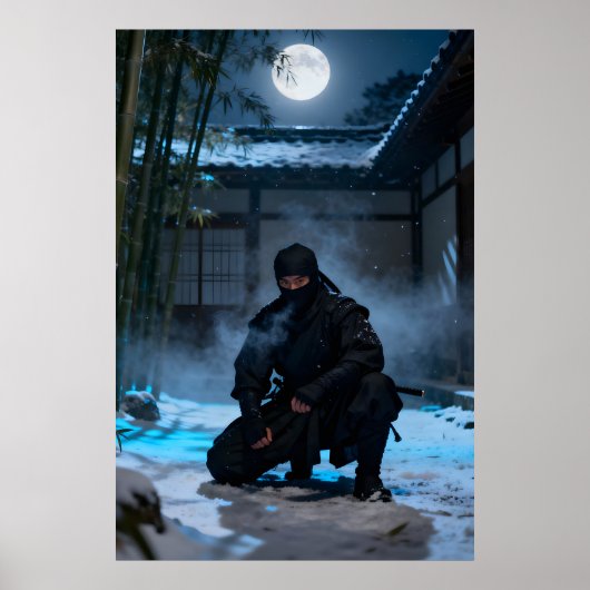 Japanischer Ninja-Krieger Poster (Vorne)