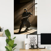 Japanischer Ninja-Shadow-Warrior Poster (Heimbüro)
